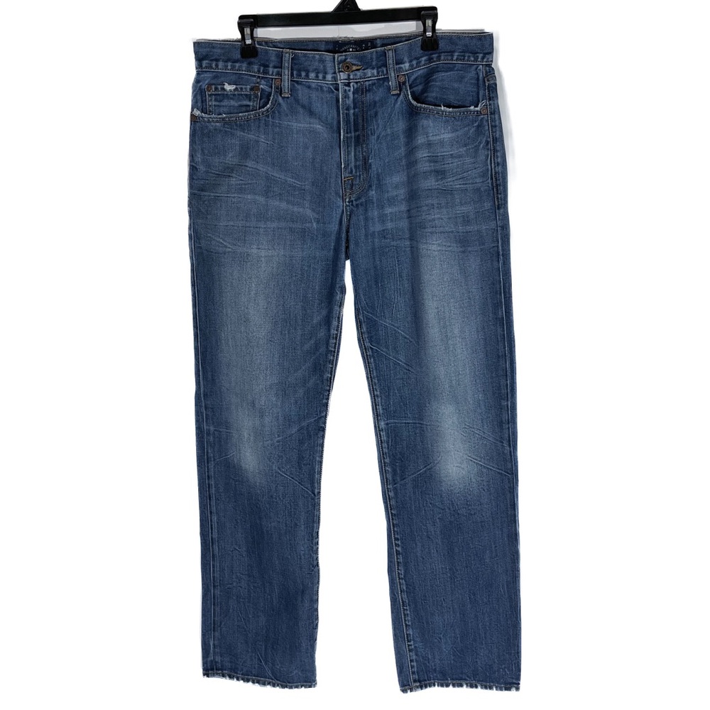 Lucky Brand 363 Vintage Straight Jeans Mens 34x32 Blue Stretch Denim Casual Work